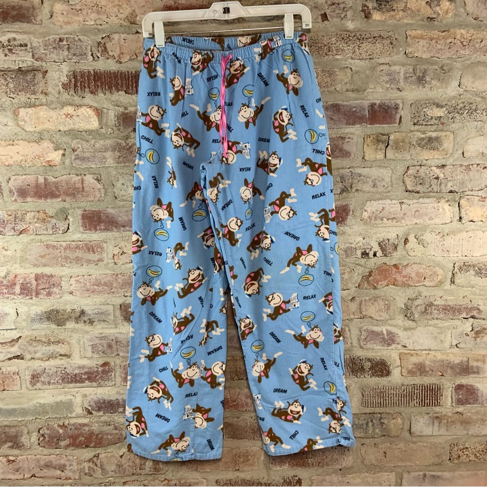 Taylor marcs monkey flannel pajama pants medium